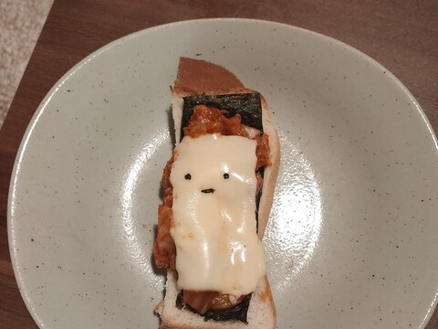 可愛い海苔キムチーズトースト！